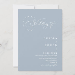 Invitación Foto Boda de código QR del Arco Azul Dusty