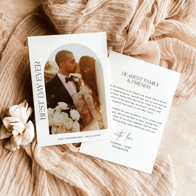 Invitación Foto boda Gracias Tarjeta, Foto Arch Gracias (Subido por el creador)