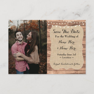 Invitación Foto boda Guardar La Fecha De Compromiso De La Mad