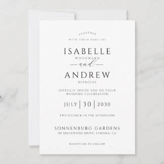 Invitación Foto Boda Moderno Minimalista de Mpdern