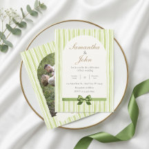 Foto Boda Moderno Verde Cítrico con Raya Atrás