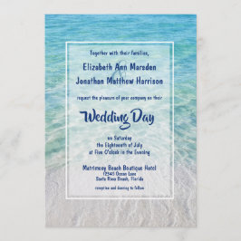 Invitación Foto Boda Tropical Beach Moderna de Destino