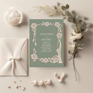 Invitación Foto Boho Chic Floral Retro