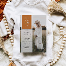 Foto Boho Neutral Minimalista Hola Baby Shower