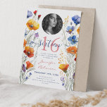 Invitación FOTO Boho Watercolor Flores silvestres dulce 16 Fi<br><div class="desc">Una Cuta Acuarela Flores Silvestres Dulce Plantilla De Invitación A Los 16 Años. Haga su dulce 16 uno para recordar con nuestra hermosa plantilla de invitación a las flores silvestres acuáticas. Personalízalo por el toque perfecto. Shop now!</div>