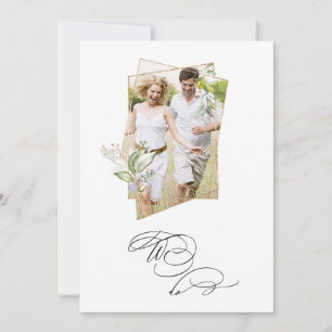 Invitación *~* FOTO botánica AR6 RSVP + Boda QR