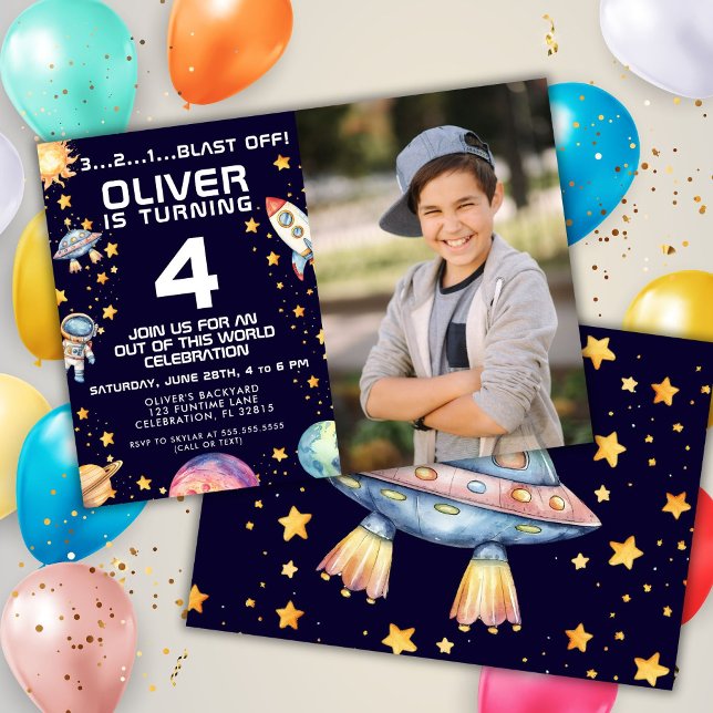 Invitación Foto Boy moderna fiesta de cumpleaños del barco co (Subido por el creador)
