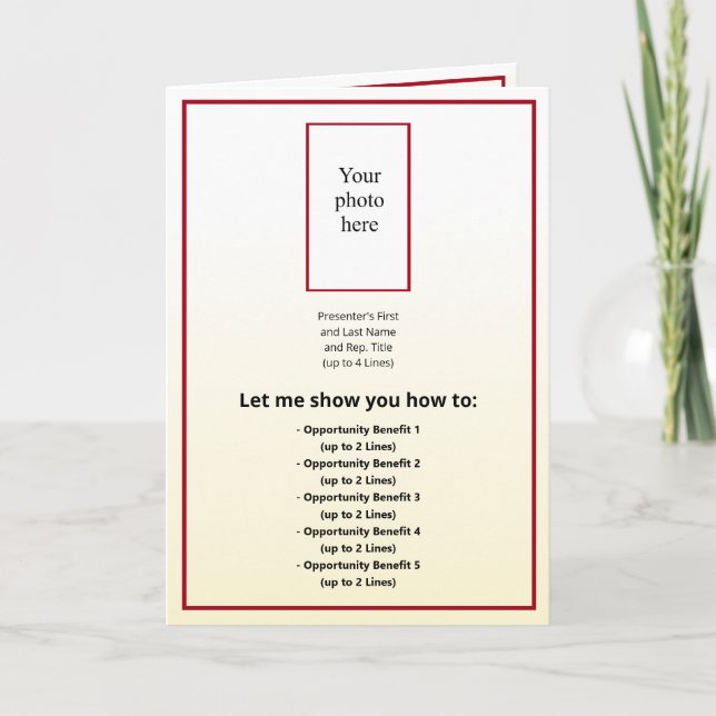 Invitación Foto Burgu./Gold Tint Gradi. LDM híbrida (Anverso)