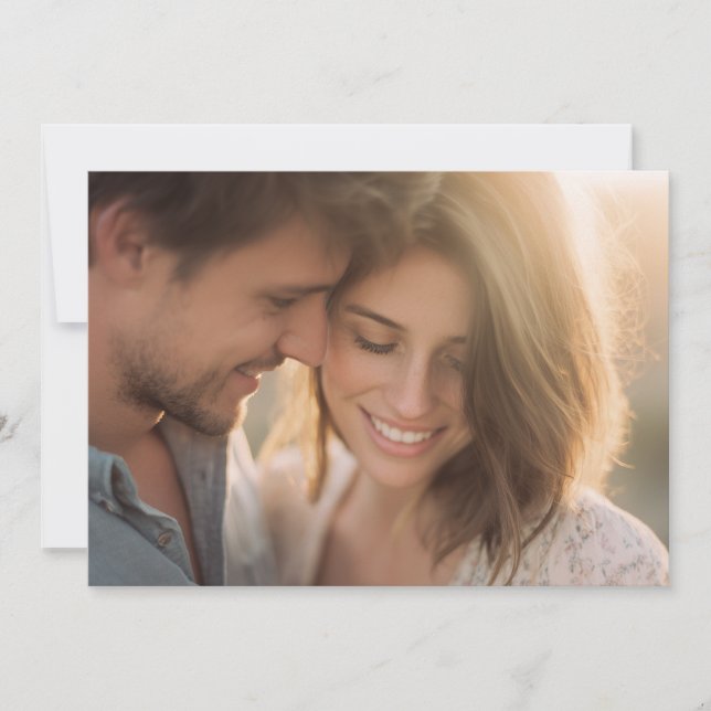 Invitación Foto Cálida Romántica (Anverso)