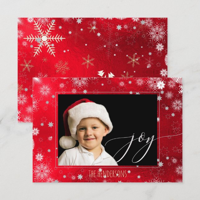 Invitación Foto/caligrafía de vacaciones de Navidades de PixD (Anverso / Reverso)