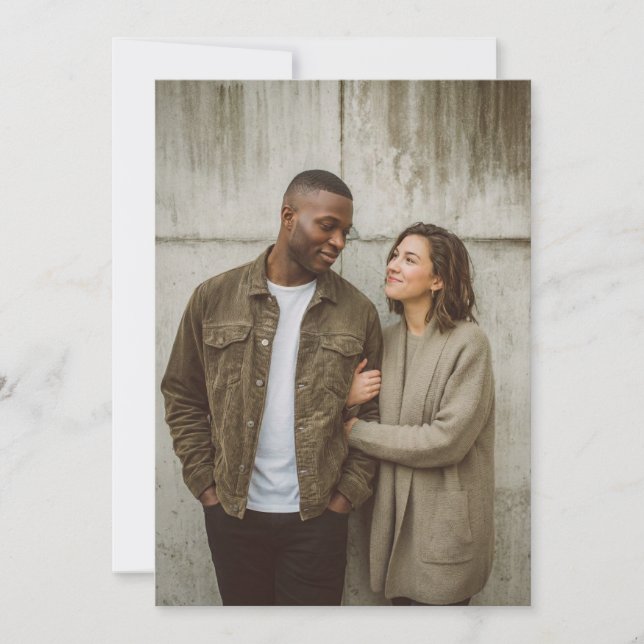 Invitación Foto Casual Terrosa Acogedora (Anverso)