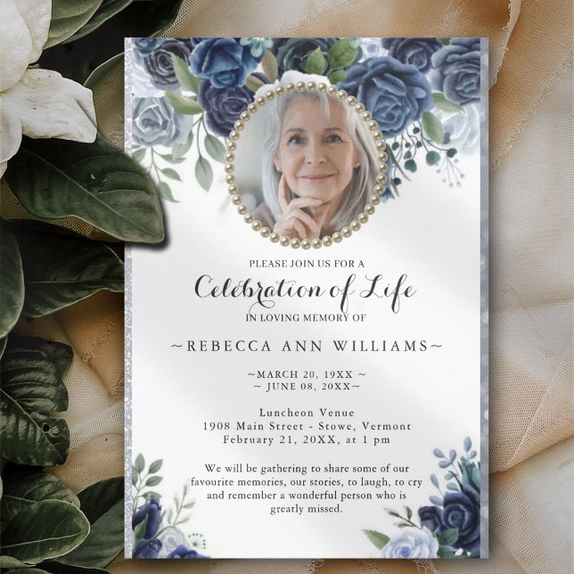Invitación Foto: Celebración de la vida de Rosas de la marina (Subido por el creador)