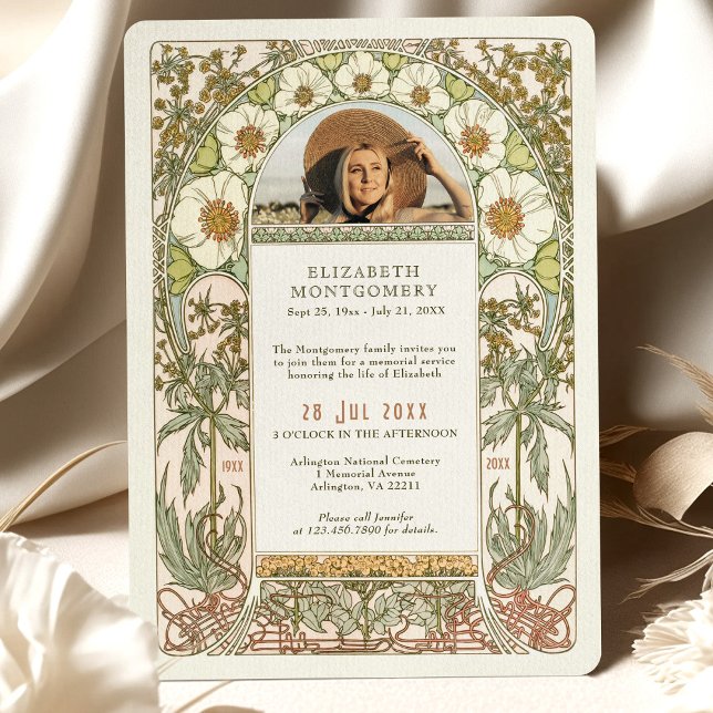 Invitación Foto Celebración de la vida por Alphonse Mucha (Subido por el creador)