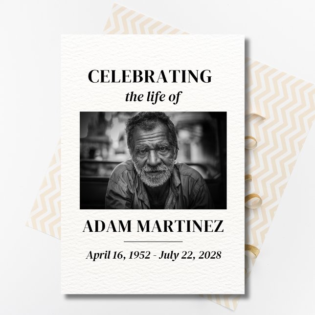 Invitación Foto Celebración Del Memorial De La Vida En Funera (Subido por el creador)