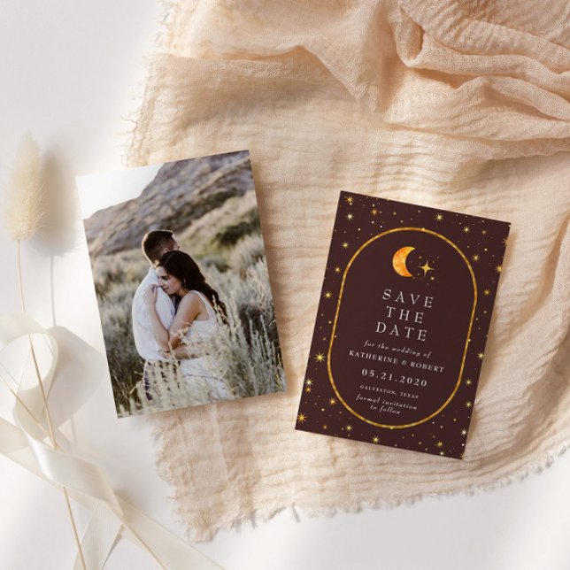 Invitación Foto Celestial Vintage Guardar La Fecha (Subido por el creador)