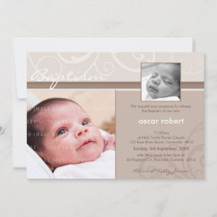 Invitación FOTO CHRISTENING INVITA : caridad 1L