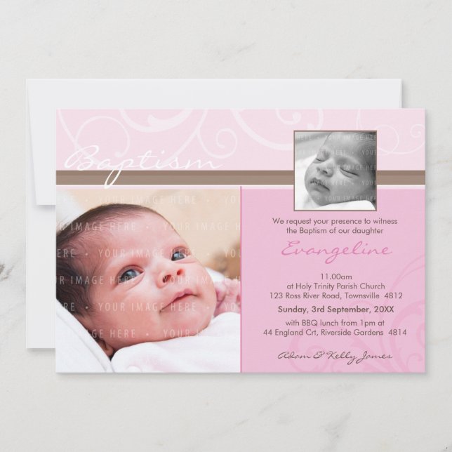 Invitación FOTO CHRISTENING INVITA :: caridad 3L (Anverso)