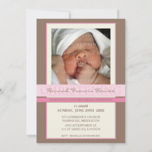 Invitación FOTO CHRISTENING INVITA :: elegancia 2P
