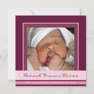 Invitación FOTO CHRISTENING INVITA : elegancia 3SQ