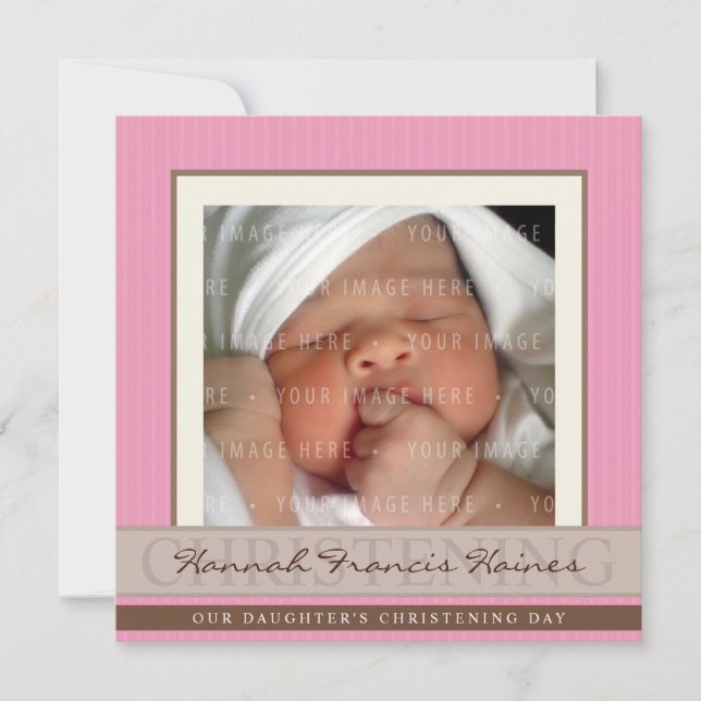 Invitación FOTO CHRISTENING INVITA :: elegancia 7SQ (Anverso)