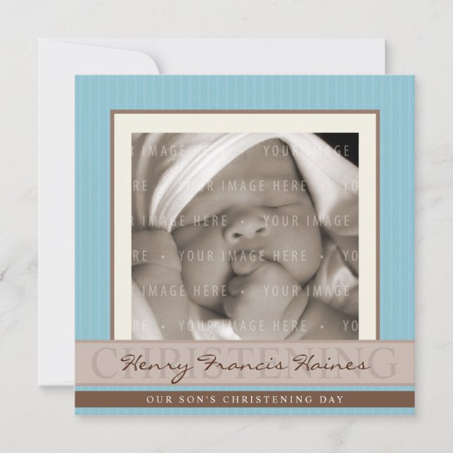 Invitación FOTO CHRISTENING INVITA :: elegancia 8SQ (Anverso)