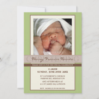 Invitación FOTO CHRISTENING INVITA : elegancia 9P