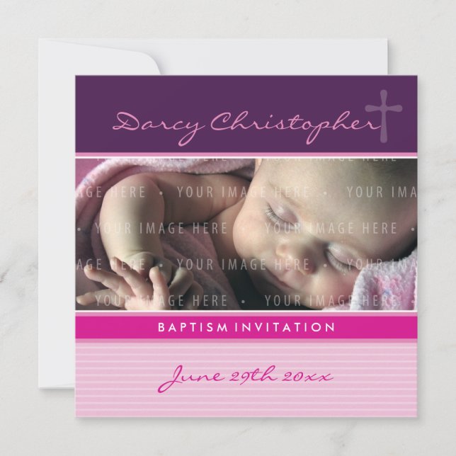 Invitación FOTO CHRISTENING INVITA :: fe 3SQ (Anverso)