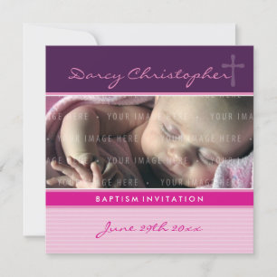 Invitación FOTO CHRISTENING INVITA : fe 3SQ