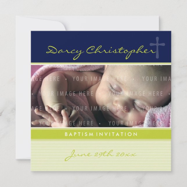 Invitación FOTO CHRISTENING INVITA :: fe 5SQ (Anverso)