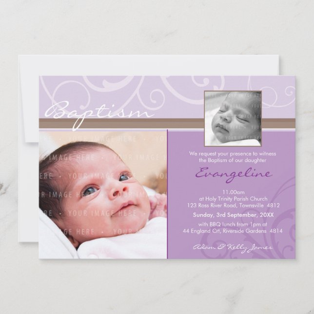 Invitación FOTO CHRISTENING INVITA :: organización benéfica 7 (Anverso)