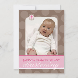 Invitación FOTO CHRISTENING INVITA :: polkadot 1P