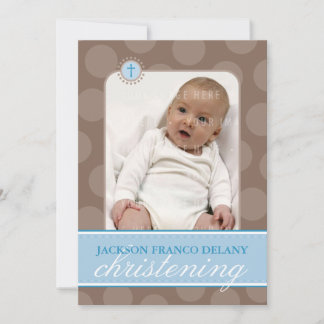 Invitación FOTO CHRISTENING INVITA :: polkadot 2P