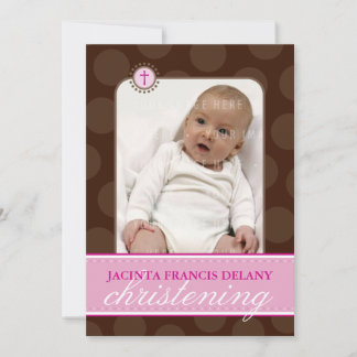 Invitación FOTO CHRISTENING INVITA :: polkadot 3P