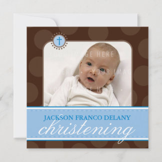 Invitación FOTO CHRISTENING INVITA :: polkadot 6SQ