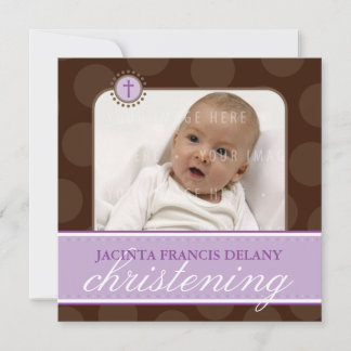 Invitación FOTO CHRISTENING INVITA : polkadot 7SQ