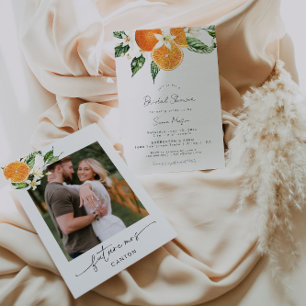 Invitación Foto Citrus Bridal Shower