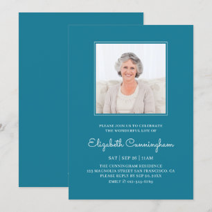 Invitación Foto clásica de la celebración del funeral de la v