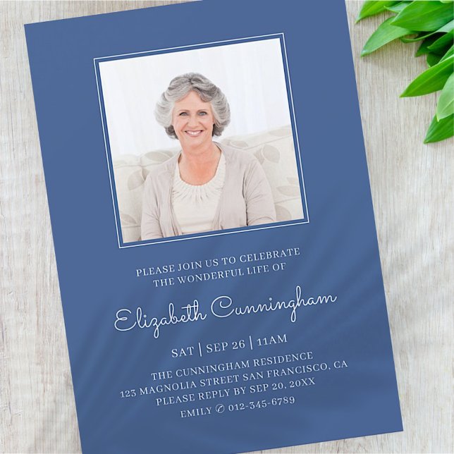 Invitación Foto clásica de la celebración del funeral de la v (Subido por el creador)