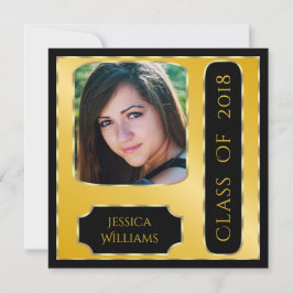 Invitación Foto Clásica Graduada Doble cara