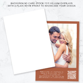 Invitación Foto Código QR Fondo de Terracota Superposición de