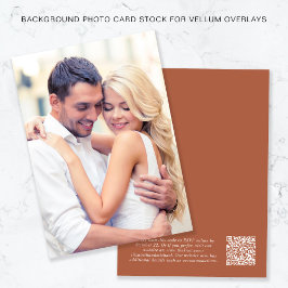 Invitación Foto Código QR Fondo de Terracota Superposición de