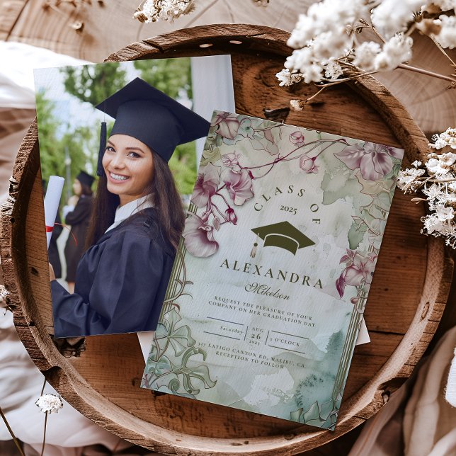 Invitación Foto Colorful Wildflower Graduation Party (Subido por el creador)