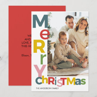 Invitación Foto Colorida Feliz Navidad