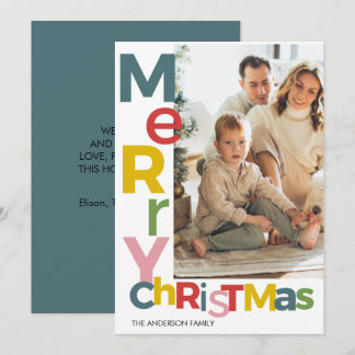 Invitación Foto Colorida Feliz Navidad