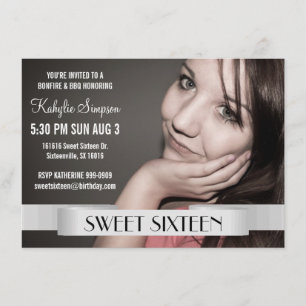 Invitación Foto completa Dulce Dieciséis Fiesta de Cumpleaños