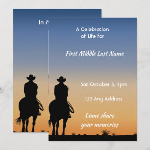 Invitación Foto conmemorativa de equitación a caballo al esti
