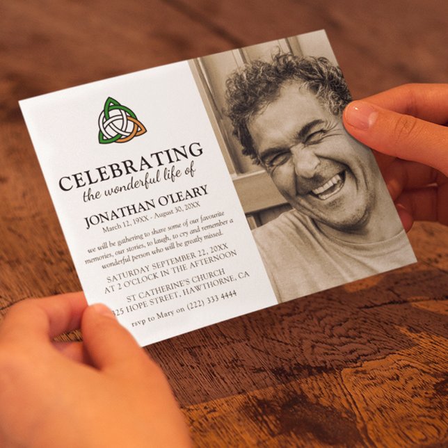 Invitación Foto conmemorativa del funeral irlandés clásico de (Subido por el creador)