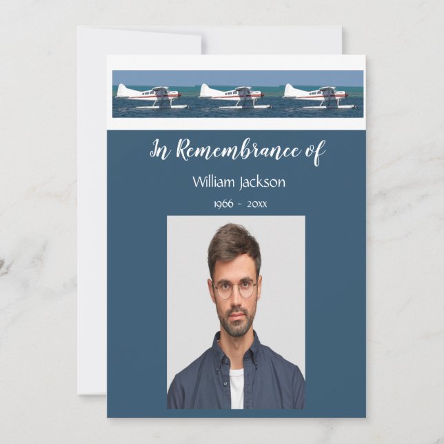 Invitación Foto conmemorativa del piloto de Keepsake del avió (Anverso)