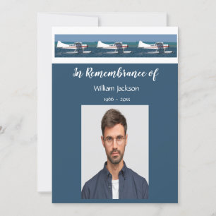 Invitación Foto conmemorativa del piloto de Keepsake del avió