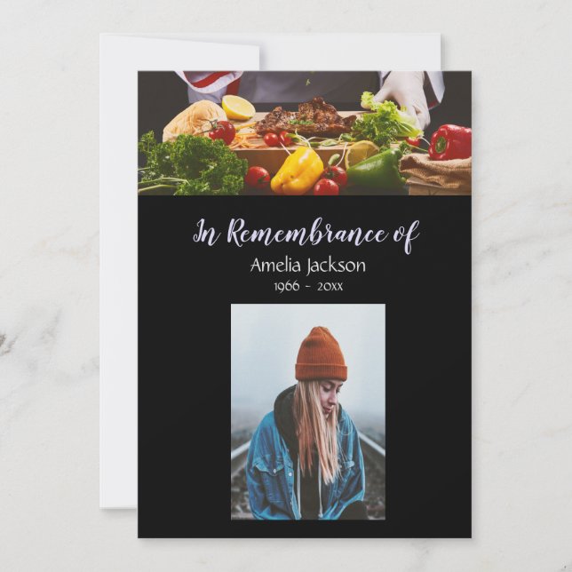 Invitación Foto conmemorativa Invita a Cocina Cocina Cocinera (Anverso)